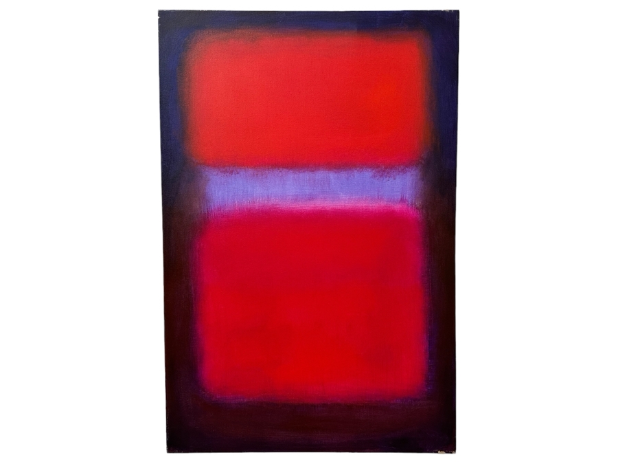 Gerrit Greve (1948-2024, Cardiff by the Sea, CA) Original Acrylic Painting On Canvas Titled 'Abstract Color Field In Manner of Mark Rothko'  Signed Verso 24 X 36 Estimate $800 - $1,100 [Photo 1]