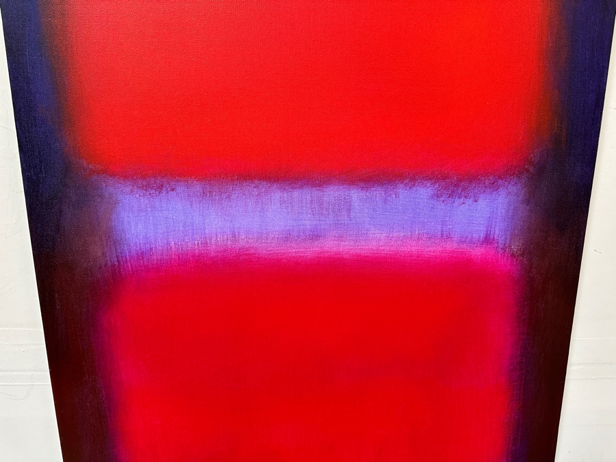 Gerrit Greve (1948-2024, Cardiff by the Sea, CA) Original Acrylic Painting On Canvas Titled 'Abstract Color Field In Manner of Mark Rothko'  Signed Verso 24 X 36 Estimate $800 - $1,100 [Photo 3]