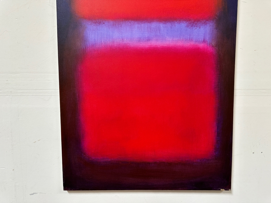 Gerrit Greve (1948-2024, Cardiff by the Sea, CA) Original Acrylic Painting On Canvas Titled 'Abstract Color Field In Manner of Mark Rothko'  Signed Verso 24 X 36 Estimate $800 - $1,100 [Photo 2]