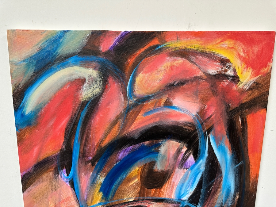 Gerrit Greve (1948-2024, Cardiff by the Sea, CA) Original Acrylic Painting On Canvas Titled 'Abstract Series 109' 2016 Signed Verso 24 X 36 Estimate $800 - $1,100 [Photo 6]