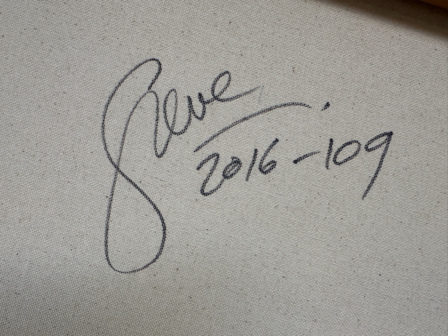 Gerrit Greve (1948-2024, Cardiff by the Sea, CA) Original Acrylic Painting On Canvas Titled 'Abstract Series 109' 2016 Signed Verso 24 X 36 Estimate $800 - $1,100 [Photo 5]