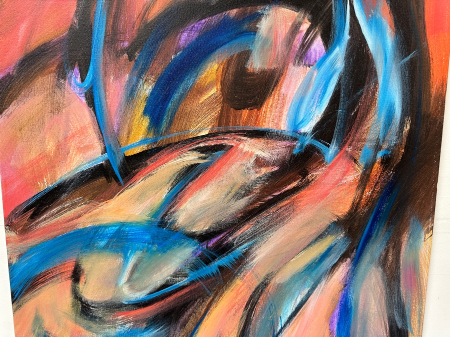 Gerrit Greve (1948-2024, Cardiff by the Sea, CA) Original Acrylic Painting On Canvas Titled 'Abstract Series 109' 2016 Signed Verso 24 X 36 Estimate $800 - $1,100 [Photo 3]