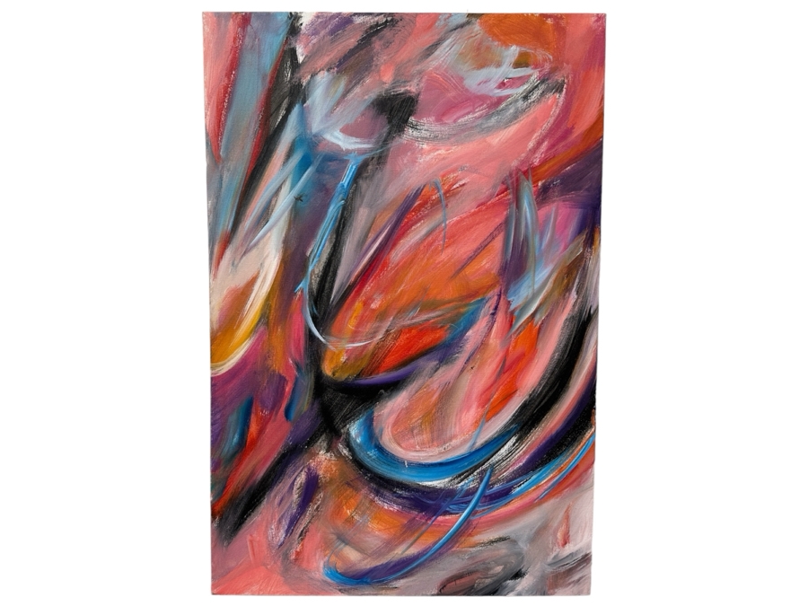 Gerrit Greve (1948-2024, Cardiff by the Sea, CA) Original Acrylic Painting On Canvas Titled 'Abstract Series 108' 2016 Signed Verso 24 X 36 Estimate $800 - $1,100 [Photo 1]