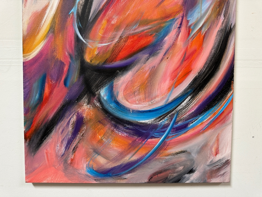 Gerrit Greve (1948-2024, Cardiff by the Sea, CA) Original Acrylic Painting On Canvas Titled 'Abstract Series 108' 2016 Signed Verso 24 X 36 Estimate $800 - $1,100 [Photo 2]