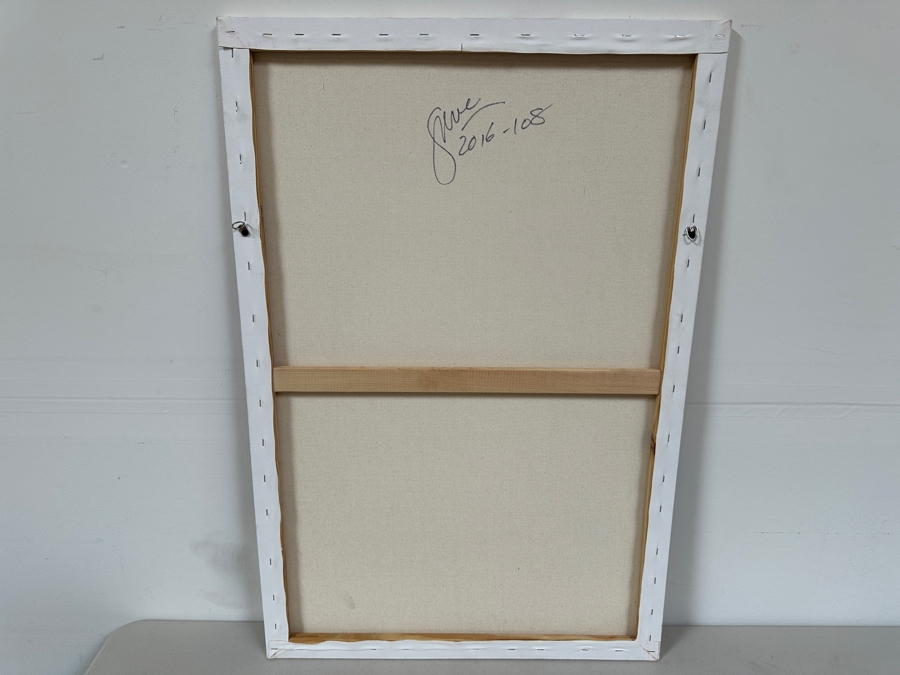 Gerrit Greve (1948-2024, Cardiff by the Sea, CA) Original Acrylic Painting On Canvas Titled 'Abstract Series 108' 2016 Signed Verso 24 X 36 Estimate $800 - $1,100 [Photo 6]