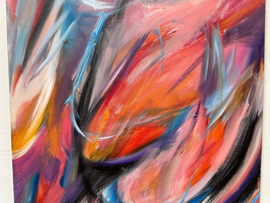 Gerrit Greve (1948-2024, Cardiff by the Sea, CA) Original Acrylic Painting On Canvas Titled 'Abstract Series 108' 2016 Signed Verso 24 X 36 Estimate $800 - $1,100 [Photo 3]