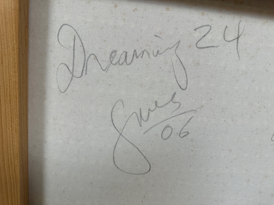 Gerrit Greve (1948-2024, Cardiff by the Sea, CA) Original Acrylic Painting On Canvas Titled 'Dreaming 24' 2006 Signed Verso 24 X 36 Estimate $800 - $1,100 [Photo 9]