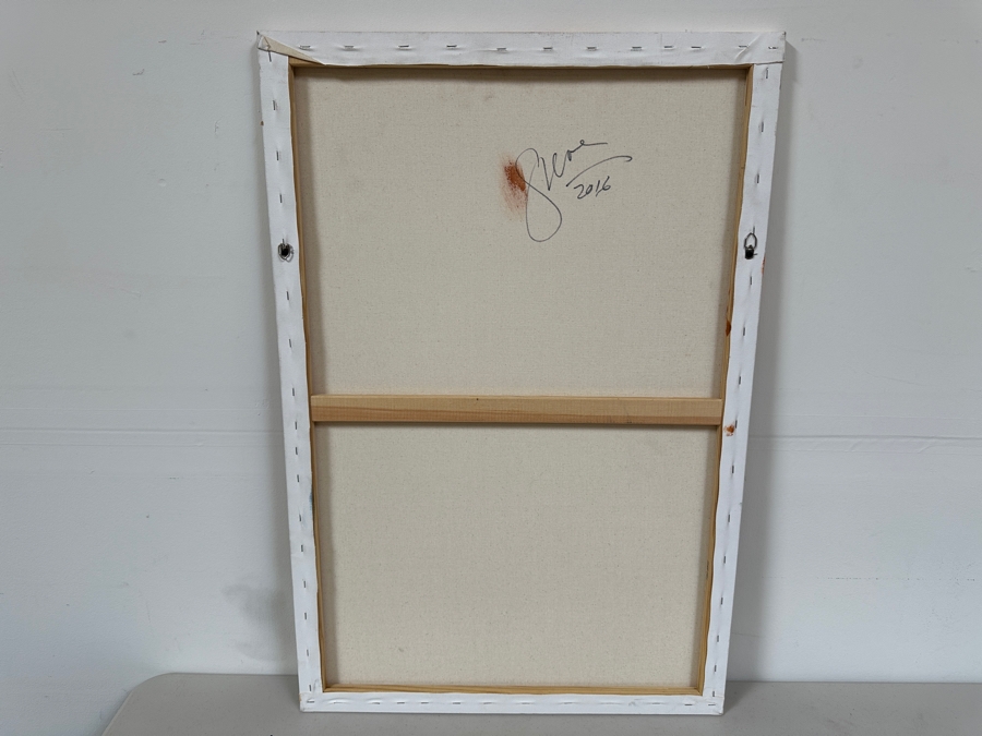 Gerrit Greve (1948-2024, Cardiff by the Sea, CA) Original Acrylic Painting On Canvas Titled 'Abstract Series' 2016 Signed Verso 24 X 36 Estimate $800 - $1,100 [Photo 6]