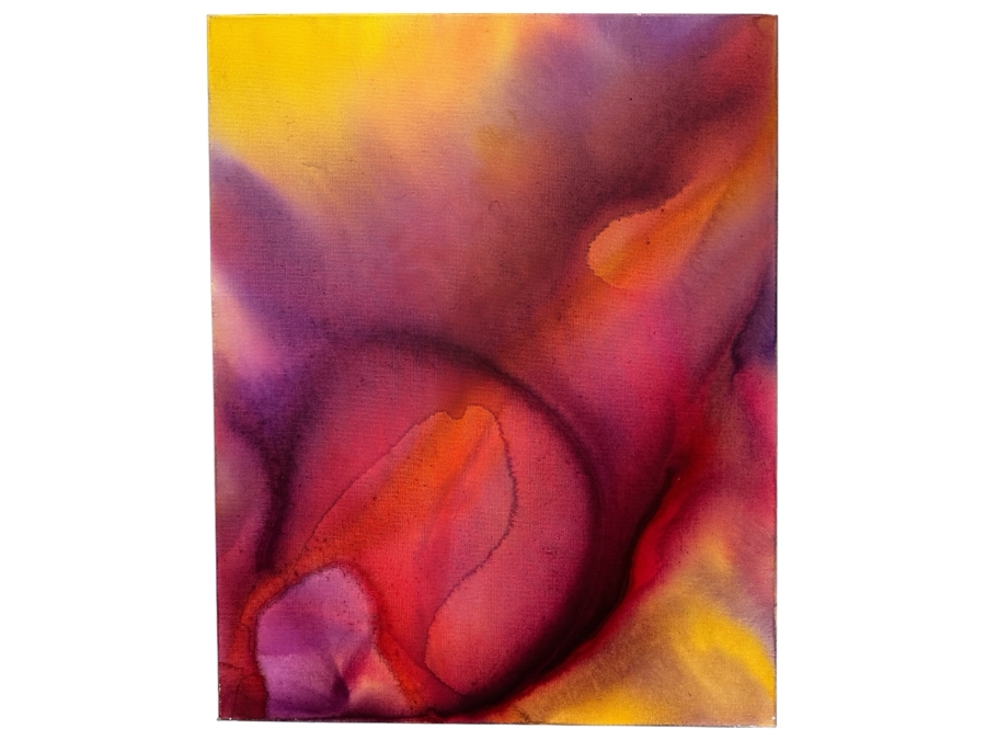 Gerrit Greve (1948-2024, Cardiff by the Sea, CA) Original Acrylic Painting On Canvas Titled 'Abstract Flower Series' 2020 Signed Verso 24 X 30 Estimate $700 - $900 [Photo 1]