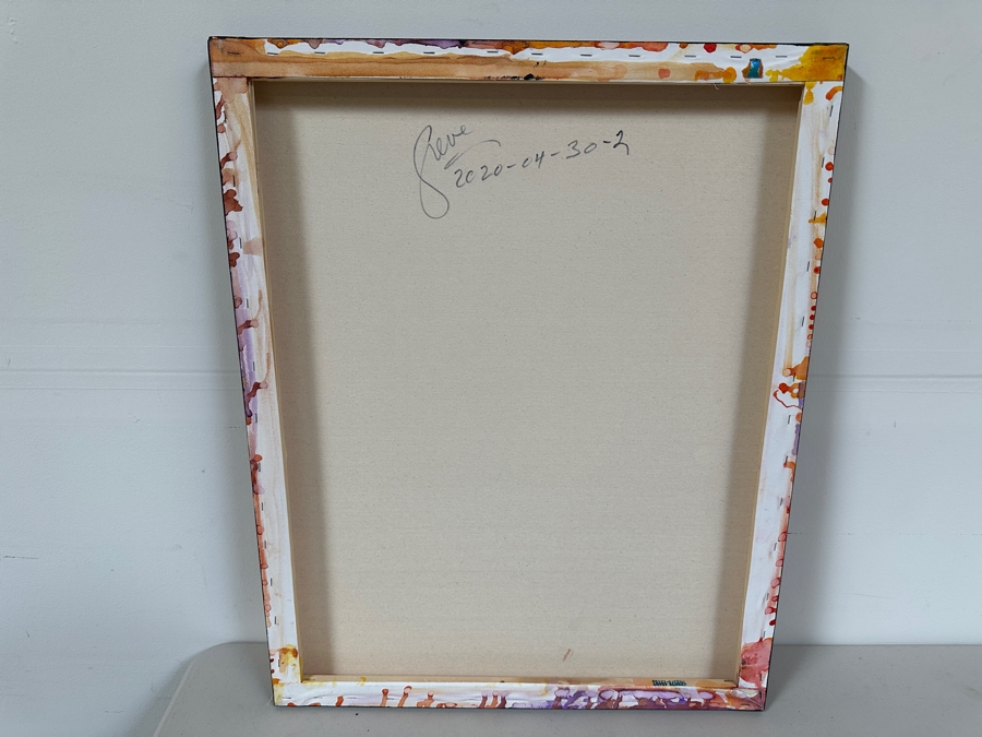 Gerrit Greve (1948-2024, Cardiff by the Sea, CA) Original Acrylic Painting On Canvas Titled 'Abstract Flower Series' 2020 Signed Verso 24 X 30 Estimate $700 - $900 [Photo 5]