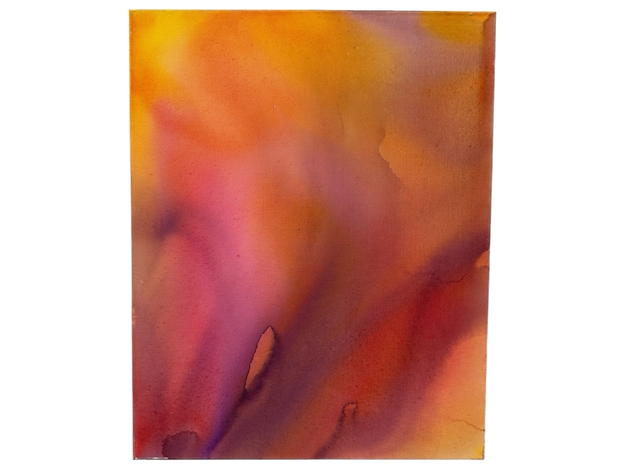 Gerrit Greve (1948-2024, Cardiff by the Sea, CA) Original Acrylic Painting On Canvas Titled 'Abstract Flower Series' 2020 Signed Verso 24 X 30 Estimate $700 - $900 [Photo 1]