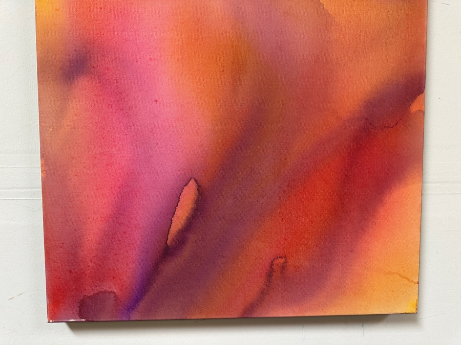 Gerrit Greve (1948-2024, Cardiff by the Sea, CA) Original Acrylic Painting On Canvas Titled 'Abstract Flower Series' 2020 Signed Verso 24 X 30 Estimate $700 - $900 [Photo 2]