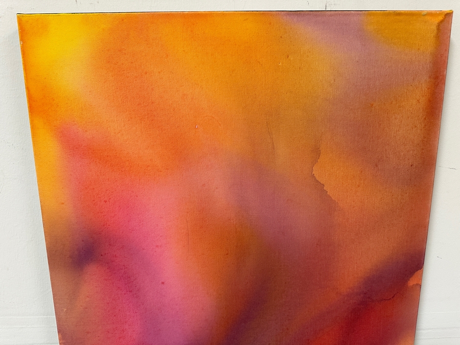 Gerrit Greve (1948-2024, Cardiff by the Sea, CA) Original Acrylic Painting On Canvas Titled 'Abstract Flower Series' 2020 Signed Verso 24 X 30 Estimate $700 - $900 [Photo 3]