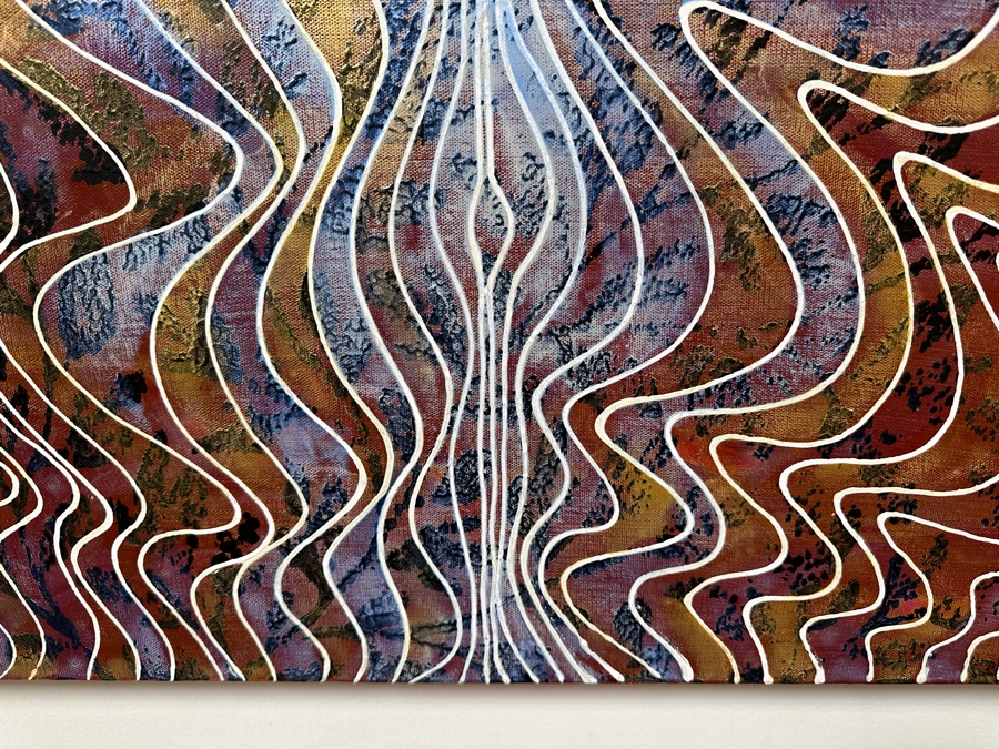 Gerrit Greve (1948-2024, Cardiff by the Sea, CA) Original Acrylic Painting On Canvas Titled 'Robes of the Priestess'  Signed Verso 30 X 24 Estimate $700 - $900 [Photo 2]