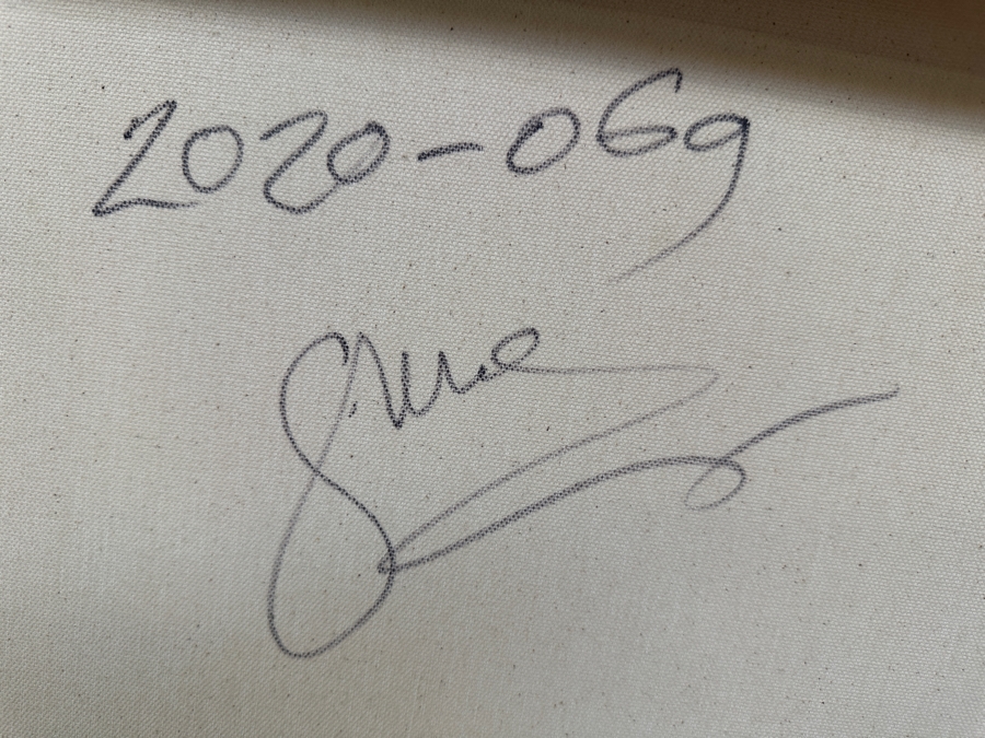 Gerrit Greve (1948-2024, Cardiff by the Sea, CA) Original Acrylic Painting On Canvas Titled 'Abstract Flower Series' 2020 Signed Verso 24 X 30 Estimate $700 - $900 [Photo 6]