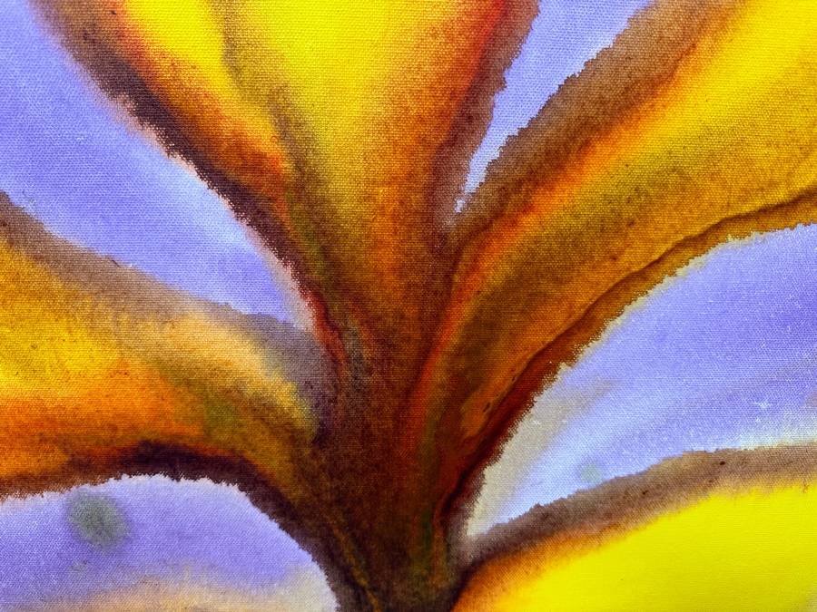 Gerrit Greve (1948-2024, Cardiff by the Sea, CA) Original Acrylic Painting On Canvas Titled 'Abstract Flower Series' 2020 Signed Verso 24 X 30 Estimate $700 - $900 [Photo 4]