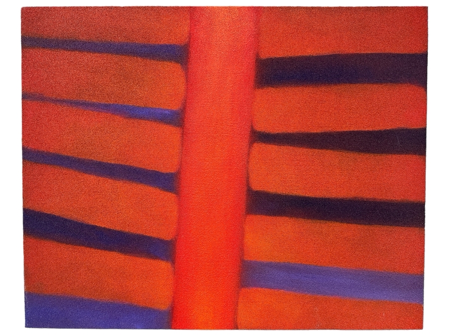 Gerrit Greve (1948-2024, Cardiff by the Sea, CA) Original Acrylic Painting On Canvas Titled 'Abstract Series' 2011 Signed Verso 30 X 24 Estimate $700 - $900 [Photo 1]