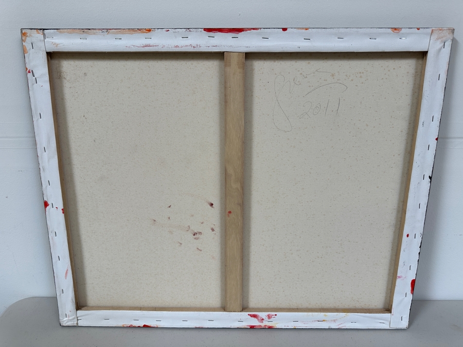 Gerrit Greve (1948-2024, Cardiff by the Sea, CA) Original Acrylic Painting On Canvas Titled 'Abstract Series' 2011 Signed Verso 30 X 24 Estimate $700 - $900 [Photo 5]