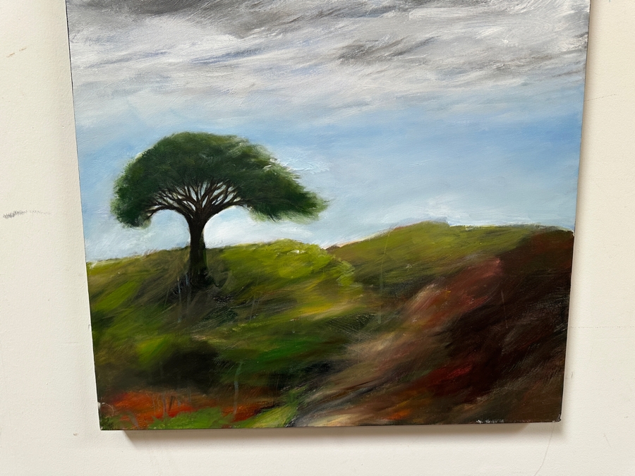 Gerrit Greve (1948-2024, Cardiff by the Sea, CA) Original Acrylic Painting On Canvas Titled 'Mindscape 012-B' 2004 Signed Verso 24 X 48 Estimate $1,200 - $1,500 [Photo 2]