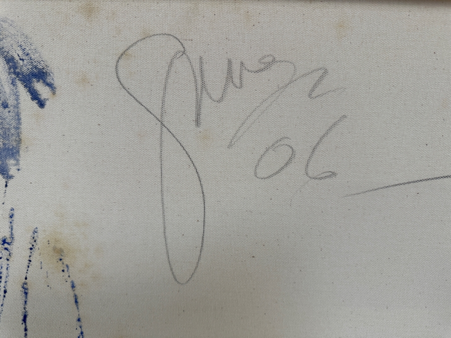 Gerrit Greve (1948-2024, Cardiff by the Sea, CA) Original Acrylic Painting On Canvas Titled 'Abstract Series 0082' 2006 Signed Bottom Left and Verso 48 X 24 Estimate $1,200 - $1,500 [Photo 10]