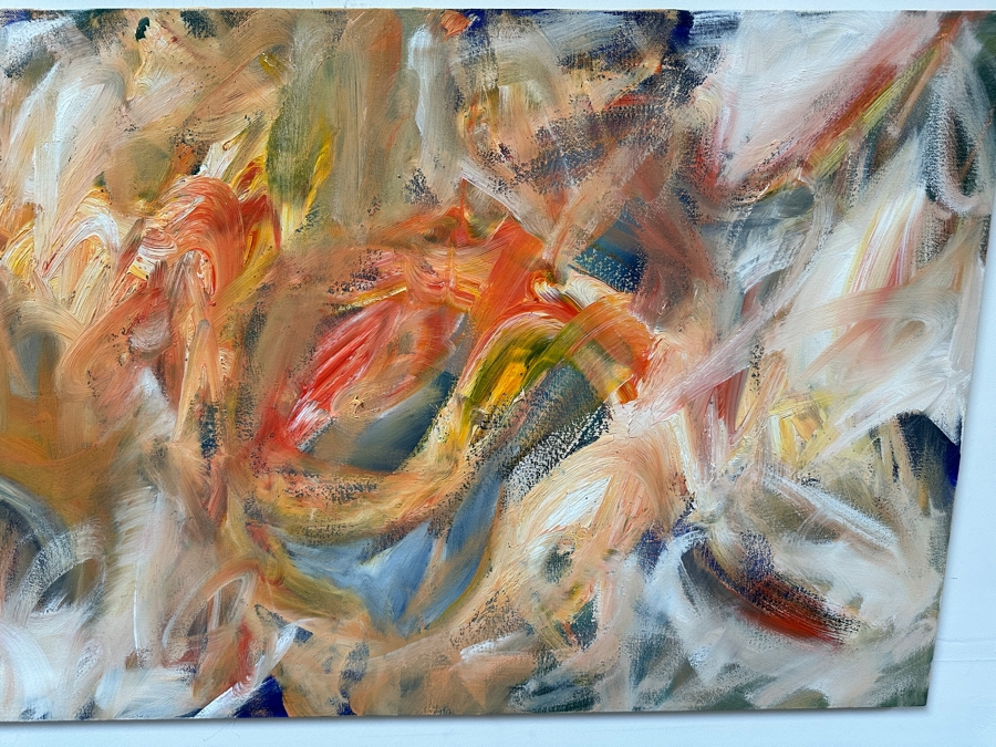 Gerrit Greve (1948-2024, Cardiff by the Sea, CA) Original Acrylic Painting On Canvas Titled 'Abstract Series 0082' 2006 Signed Bottom Left and Verso 48 X 24 Estimate $1,200 - $1,500 [Photo 2]