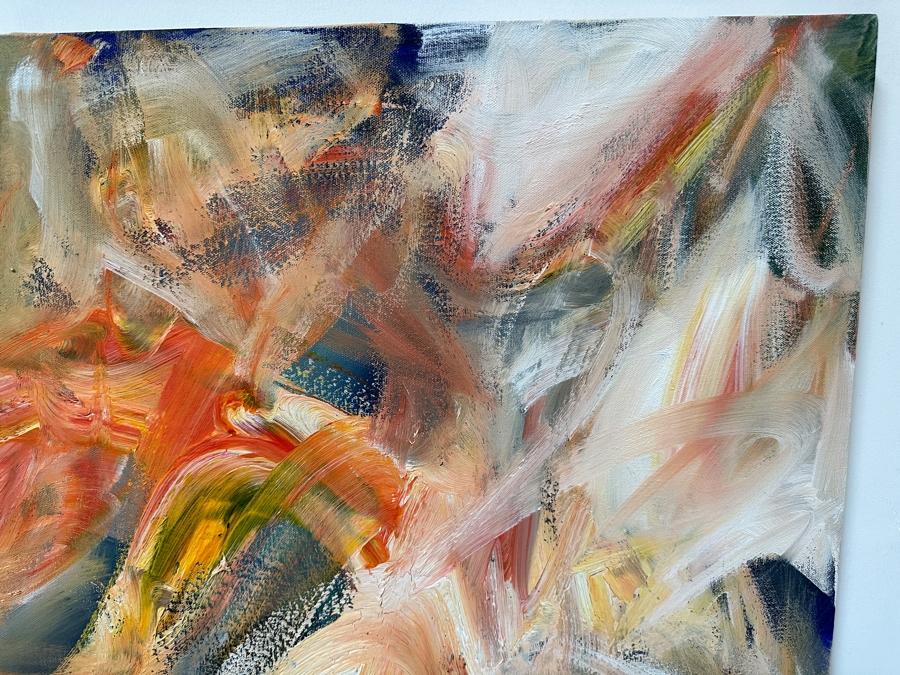 Gerrit Greve (1948-2024, Cardiff by the Sea, CA) Original Acrylic Painting On Canvas Titled 'Abstract Series 0082' 2006 Signed Bottom Left and Verso 48 X 24 Estimate $1,200 - $1,500 [Photo 4]