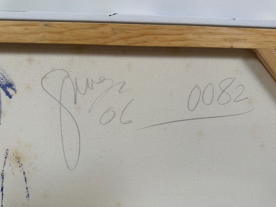 Gerrit Greve (1948-2024, Cardiff by the Sea, CA) Original Acrylic Painting On Canvas Titled 'Abstract Series 0082' 2006 Signed Bottom Left and Verso 48 X 24 Estimate $1,200 - $1,500 [Photo 9]