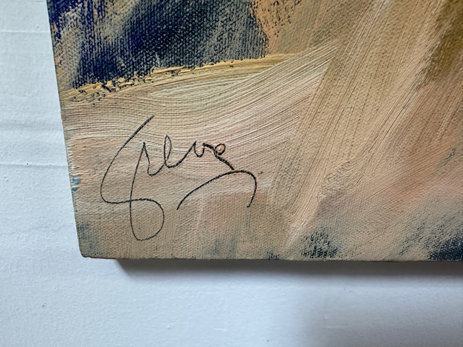 Gerrit Greve (1948-2024, Cardiff by the Sea, CA) Original Acrylic Painting On Canvas Titled 'Abstract Series 0082' 2006 Signed Bottom Left and Verso 48 X 24 Estimate $1,200 - $1,500 [Photo 7]