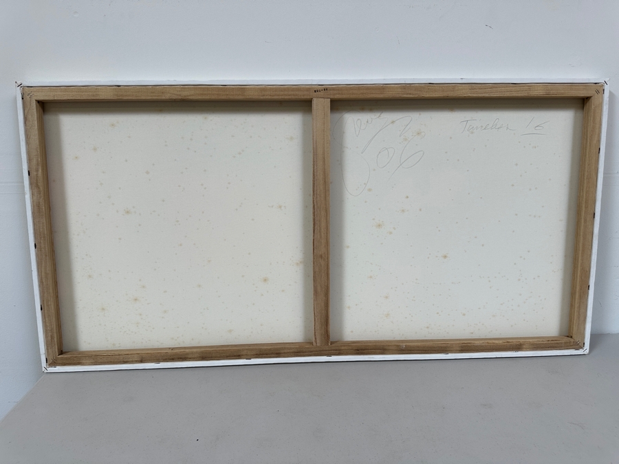 Gerrit Greve (1948-2024, Cardiff by the Sea, CA) Original Acrylic Painting On Canvas Titled 'Timeless 16' 2006 Signed Bottom Right and Verso 48 X 24 Estimate $1,200 - $1,500 [Photo 8]