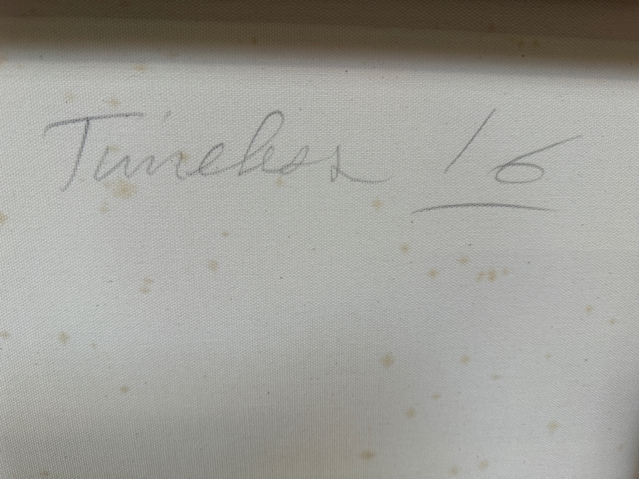 Gerrit Greve (1948-2024, Cardiff by the Sea, CA) Original Acrylic Painting On Canvas Titled 'Timeless 16' 2006 Signed Bottom Right and Verso 48 X 24 Estimate $1,200 - $1,500 [Photo 10]