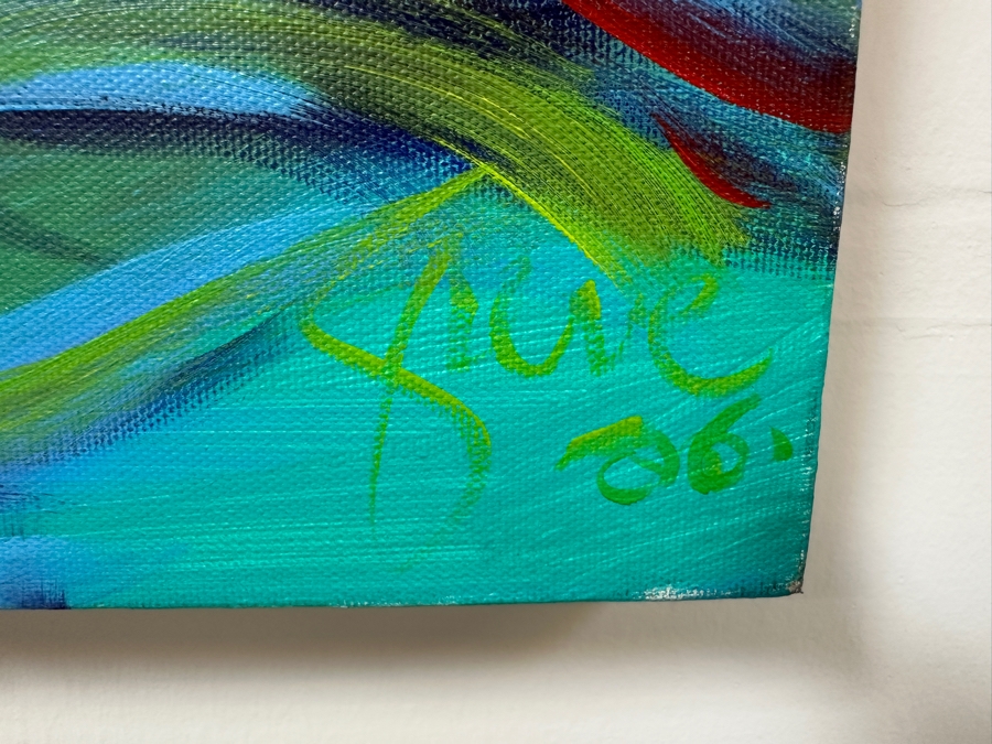 Gerrit Greve (1948-2024, Cardiff by the Sea, CA) Original Acrylic Painting On Canvas Titled 'Timeless 16' 2006 Signed Bottom Right and Verso 48 X 24 Estimate $1,200 - $1,500 [Photo 7]