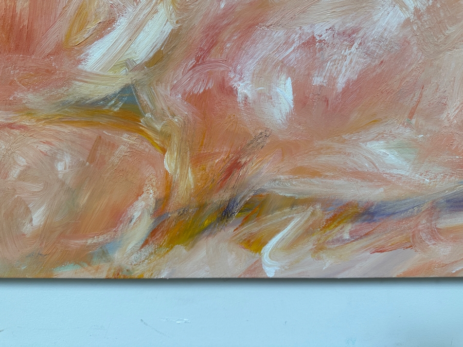 Gerrit Greve (1948-2024, Cardiff by the Sea, CA) Original Acrylic Painting On Canvas Titled 'Abstract Series 0077' 2006 Signed Verso 48 X 24 Estimate $1,200 - $1,500 [Photo 2]