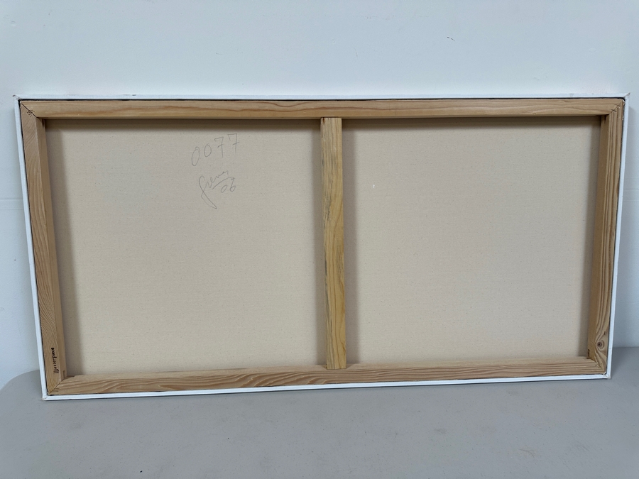 Gerrit Greve (1948-2024, Cardiff by the Sea, CA) Original Acrylic Painting On Canvas Titled 'Abstract Series 0077' 2006 Signed Verso 48 X 24 Estimate $1,200 - $1,500 [Photo 6]