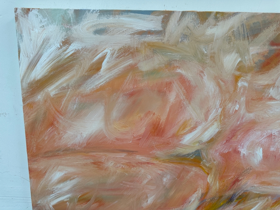 Gerrit Greve (1948-2024, Cardiff by the Sea, CA) Original Acrylic Painting On Canvas Titled 'Abstract Series 0077' 2006 Signed Verso 48 X 24 Estimate $1,200 - $1,500 [Photo 5]