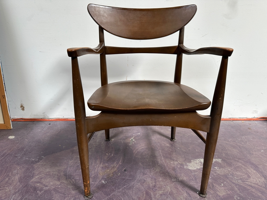 Just Added - Mid-Century Modern Wooden Armchair - Maker / Designer Unknown 21.5W X 19.5D X 31H [Photo 5]