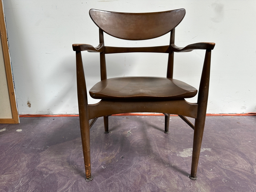 Just Added - Mid-Century Modern Wooden Armchair - Maker / Designer Unknown 21.5W X 19.5D X 31H [Photo 3]