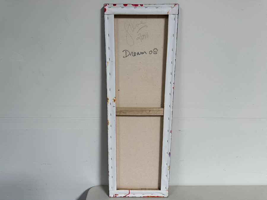 Gerrit Greve (1948-2024, Cardiff by the Sea, CA) Original Acrylic Painting On Canvas Titled 'Dream 08' 2011 Signed Verso 12 X 36 Estimate $400 - $600 [Photo 7]