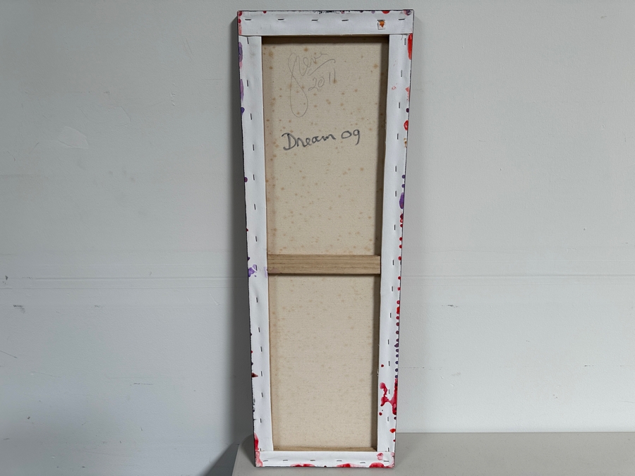 Gerrit Greve (1948-2024, Cardiff by the Sea, CA) Original Acrylic Painting On Canvas Titled 'Dream 09' 2011 Signed Verso 12 X 36 Estimate $400 - $600 [Photo 6]