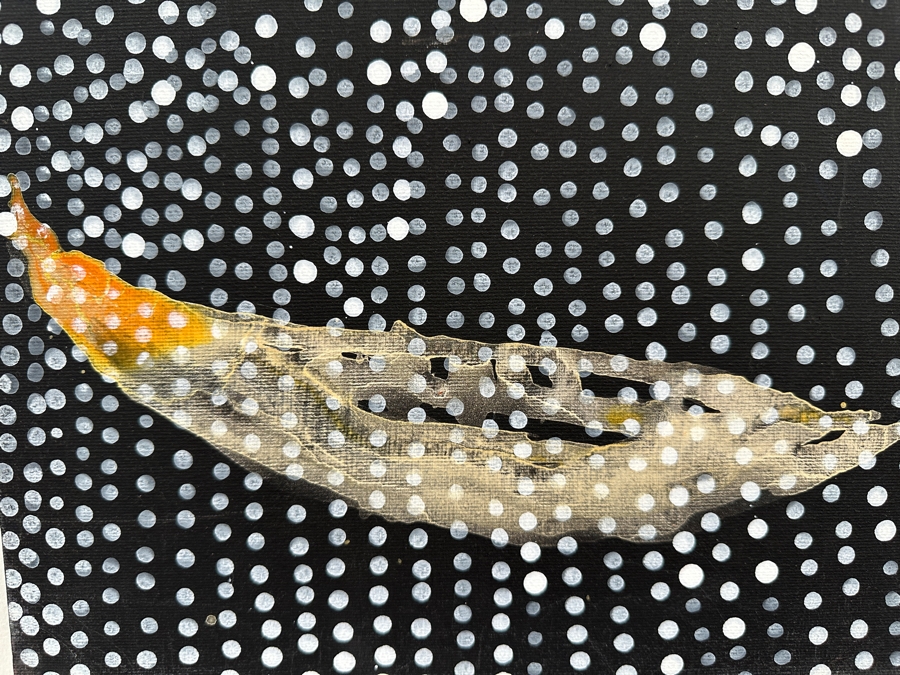 Gerrit Greve (1948-2024, Cardiff by the Sea, CA) Original Acrylic Painting On Canvas Titled 'Spirit Boat Series - Boat in the Rain'  Signed Verso 12 X 36 Estimate $400 - $600 [Photo 2]