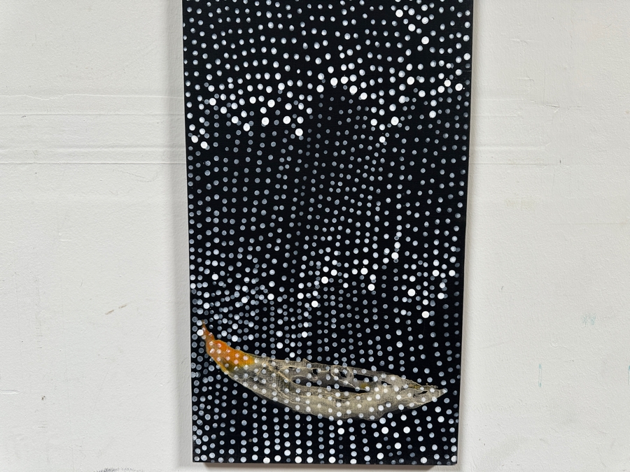 Gerrit Greve (1948-2024, Cardiff by the Sea, CA) Original Acrylic Painting On Canvas Titled 'Spirit Boat Series - Boat in the Rain'  Signed Verso 12 X 36 Estimate $400 - $600 [Photo 4]