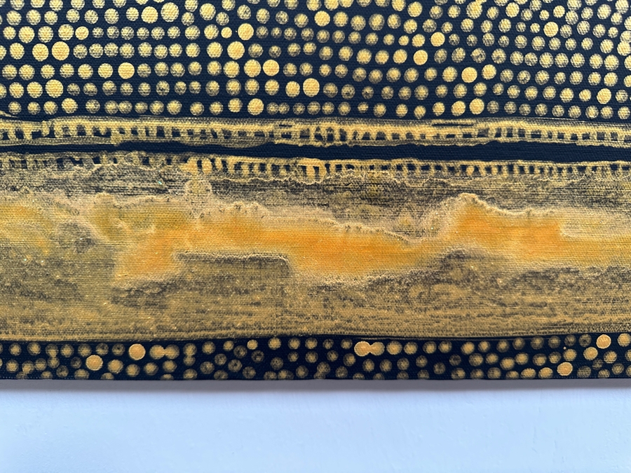 Gerrit Greve (1948-2024, Cardiff by the Sea, CA) Original Acrylic Painting On Canvas Titled 'Spirit Boat Series - Voyage 72' 2011 Signed Verso 36 X 12 Estimate $400 - $600 [Photo 4]