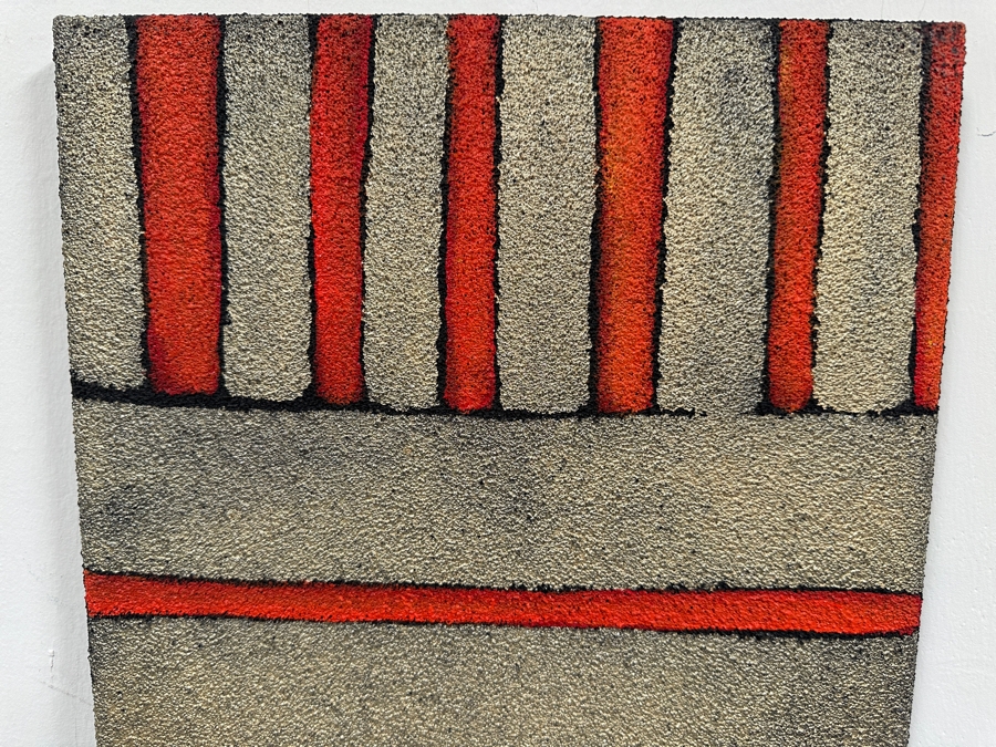 Gerrit Greve (1948-2024, Cardiff by the Sea, CA) Original Acrylic Painting On Canvas Titled 'Architecture 5' 2014 Signed Verso 12 X 36 Estimate $400 - $600 [Photo 2]