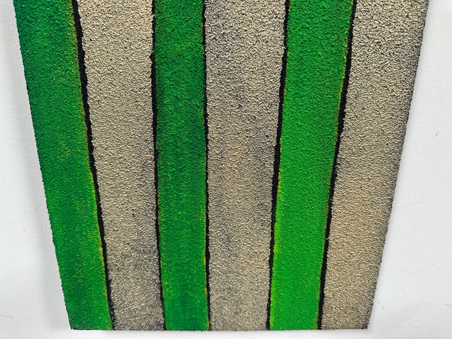 Gerrit Greve (1948-2024, Cardiff by the Sea, CA) Original Acrylic Painting On Canvas Titled 'Architecture 5' 2014 Signed Verso 12 X 36 Estimate $400 - $600 [Photo 5]