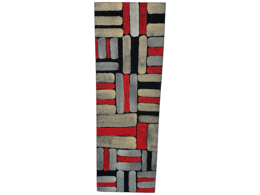Gerrit Greve (1948-2024, Cardiff by the Sea, CA) Original Acrylic Painting On Canvas Titled 'Architecture 3' 2014 Signed Verso 12 X 36 Estimate $400 - $600