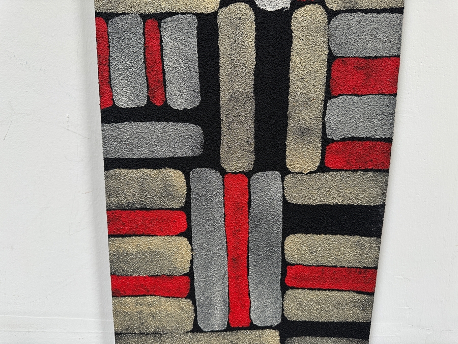 Gerrit Greve (1948-2024, Cardiff by the Sea, CA) Original Acrylic Painting On Canvas Titled 'Architecture 3' 2014 Signed Verso 12 X 36 Estimate $400 - $600 [Photo 4]