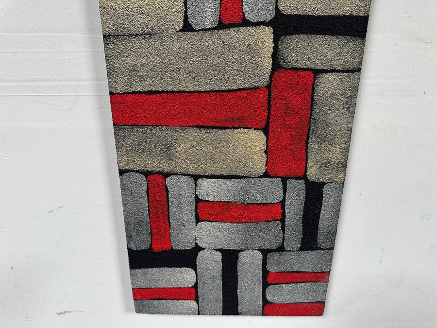 Gerrit Greve (1948-2024, Cardiff by the Sea, CA) Original Acrylic Painting On Canvas Titled 'Architecture 3' 2014 Signed Verso 12 X 36 Estimate $400 - $600 [Photo 5]