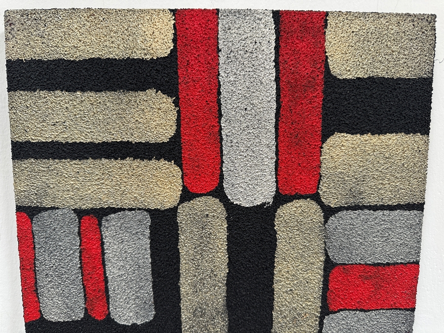 Gerrit Greve (1948-2024, Cardiff by the Sea, CA) Original Acrylic Painting On Canvas Titled 'Architecture 3' 2014 Signed Verso 12 X 36 Estimate $400 - $600 [Photo 2]