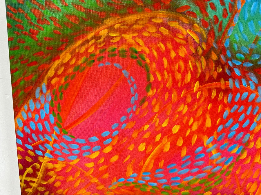 Gerrit Greve (1948-2024, Cardiff by the Sea, CA) Original Acrylic Painting On Canvas Titled 'Underwater - I Need You Now' 2021 Signed Verso 36 X 24 Estimate $900 - $1,100 [Photo 2]