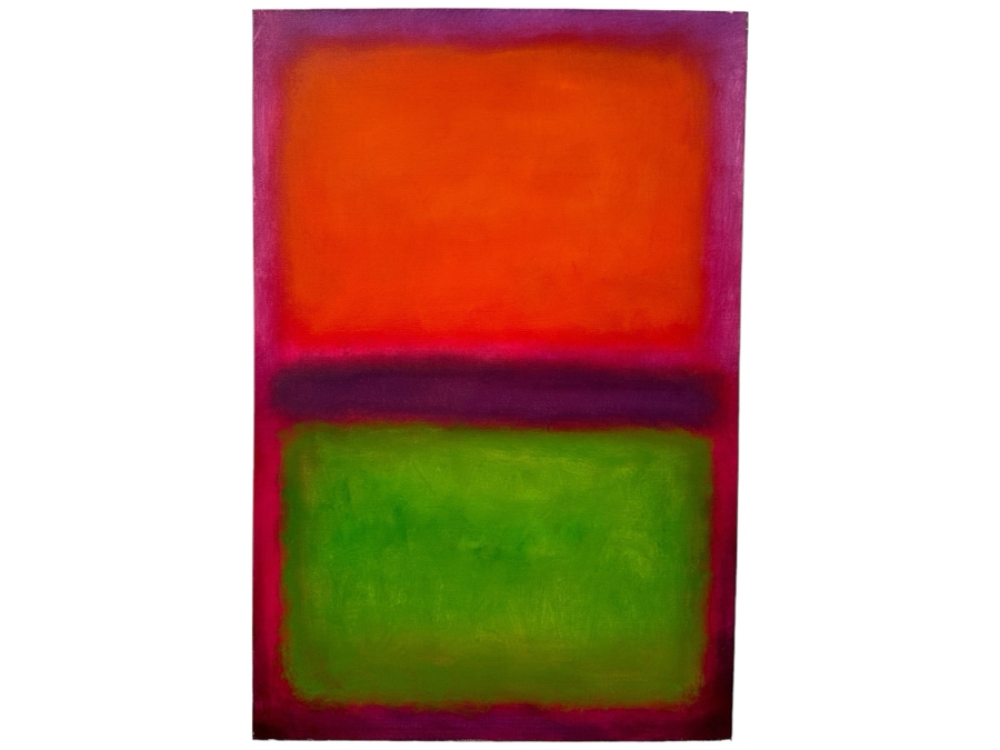 Gerrit Greve (1948-2024, Cardiff by the Sea, CA) Original Acrylic Painting On Canvas Titled 'Abstract Color Field In Manner of Mark Rothko' 2017 Signed Verso 24 X 36 Estimate $900 - $1,100