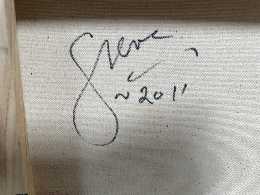 Gerrit Greve (1948-2024, Cardiff by the Sea, CA) Original Acrylic Painting On Canvas Titled 'Abstract Series' 2011 Signed Verso 36 X 18 Estimate $600 - $800 [Photo 8]